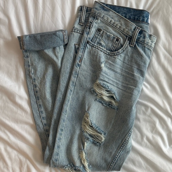 One Teaspoon Distressed Awesome Baggies Jeans - Picture 5 of 9